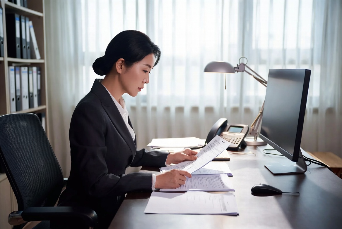 세무사 상담실에서 상생 임대차계약서와 직전 임대차계약서의 기한 및 금액을 정밀하게 대조하는 모습