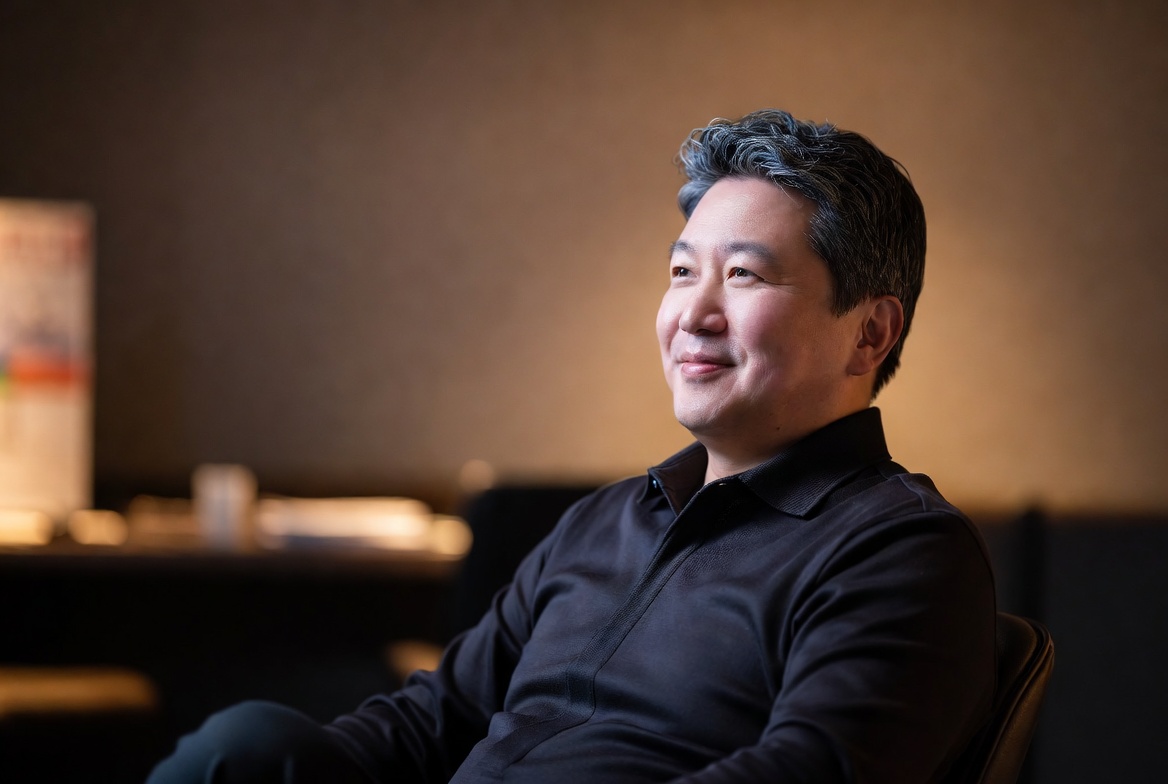 45~55세 한국 남성이 세무사 상담실에서 사적연금 종합과세 방어 시뮬레이션 결과를 보며 안도하는 장면